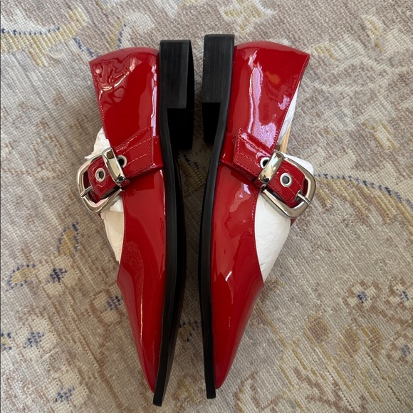 NEW Anthropologie Maeve Pointed-Toe Moto Mary Jane Flats Size 39 - Picture 4 of 10